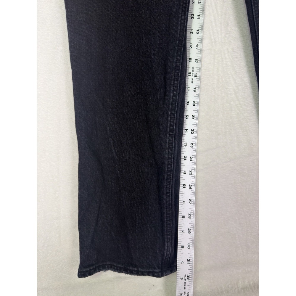 Abercrombie And Fitch Jeans Womens 29 Black Denim 90s Straight Mid Rise Stretch - Picture 5 of 9
